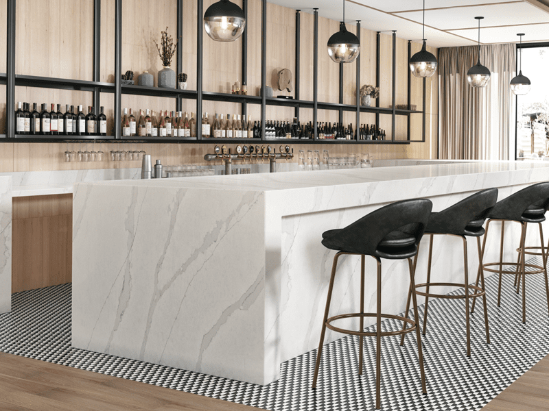 One Quartz Surfaces countertop home-and-palette-caesarstone-sample