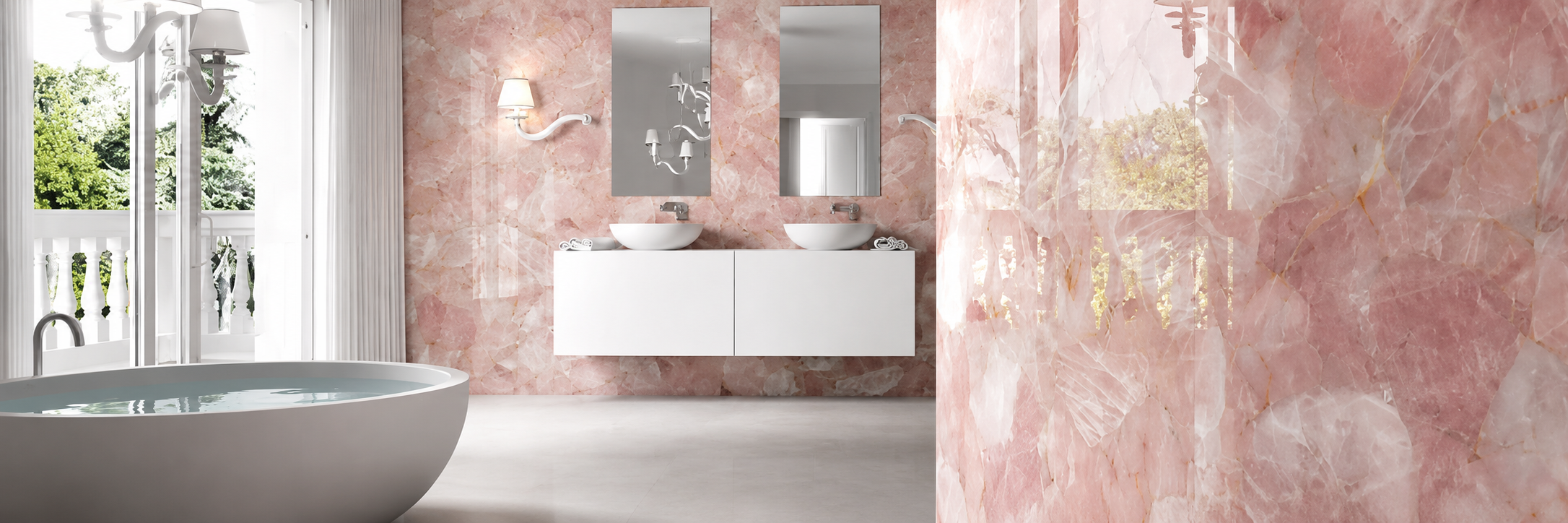 Stone bathroom tile 